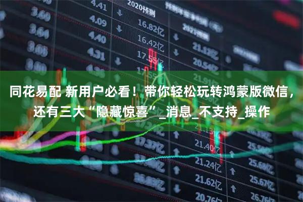 同花易配 新用户必看！带你轻松玩转鸿蒙版微信，还有三大“隐藏惊喜”_消息_不支持_操作