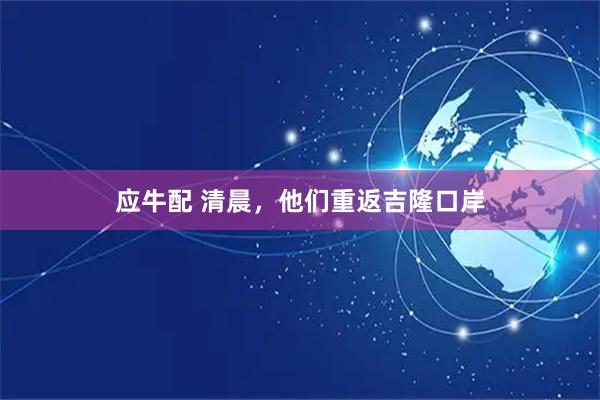 应牛配 清晨，他们重返吉隆口岸